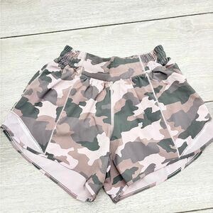 lululemon athletica Pink and Green Camo Women's Athletic Shorts
